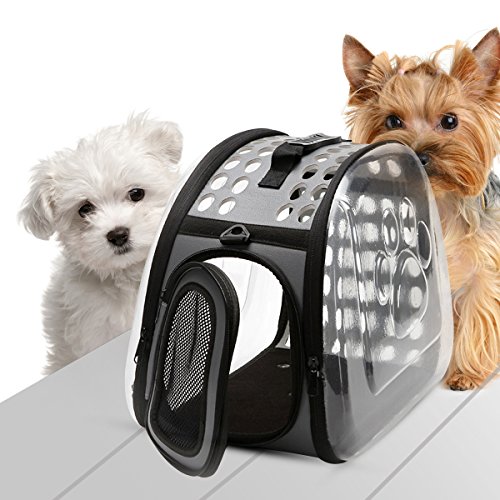 PETCUTE Trasportín para Gatos Bolsa de Transporte para Gatos de Viaje para Mascotas Portador para Gatos Plegables