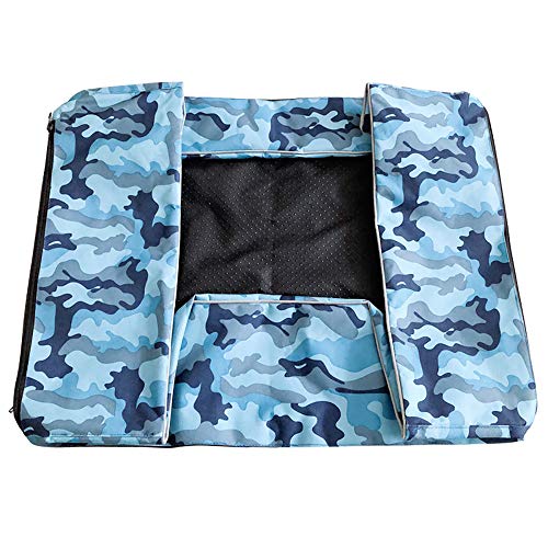 thematys Cama para Perros I Cesta para Perros Resistente a los arañazos y a los desgarros I Cesta para Mascotas extraíble y Lavable con Cremallera (L (85 x 60 x 20 cm), Style 2)