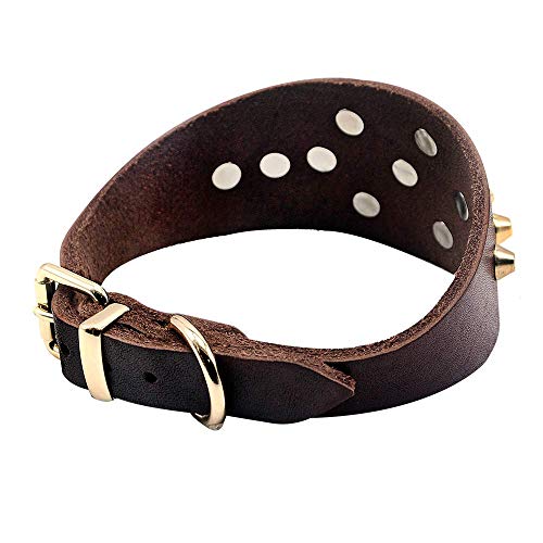 Tineer Ajustable de cuero Greyhound Collar de perro Personalizado Tachonado Remache Collar Mascota Collar de perro Durable Accesorios para mascotas