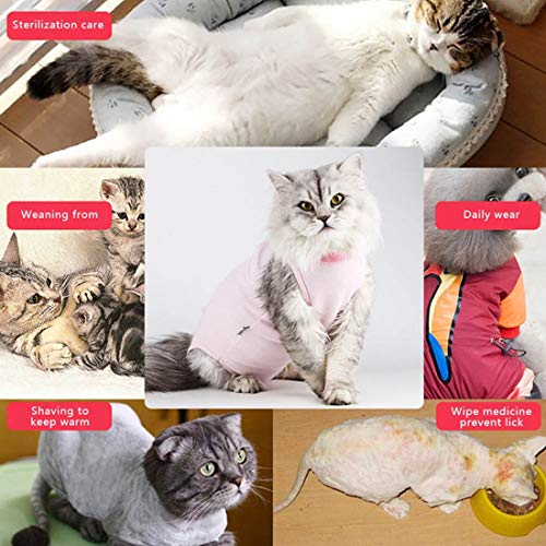 VICTORIE Mascotas Trajes de recuperación quirúrgica Ropa Chaleco de recuperación pequeños Gatos y Perros L