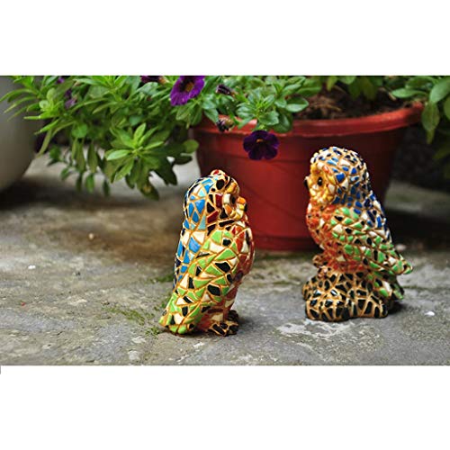 Xu-pet Yarda búho Mascota Marcadores Graves, Animales pequeños jardín conmemorar lápida sepulcral, Estatua Homenaje Resina de Color