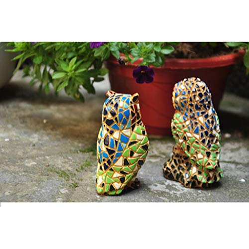 Xu-pet Yarda búho Mascota Marcadores Graves, Animales pequeños jardín conmemorar lápida sepulcral, Estatua Homenaje Resina de Color