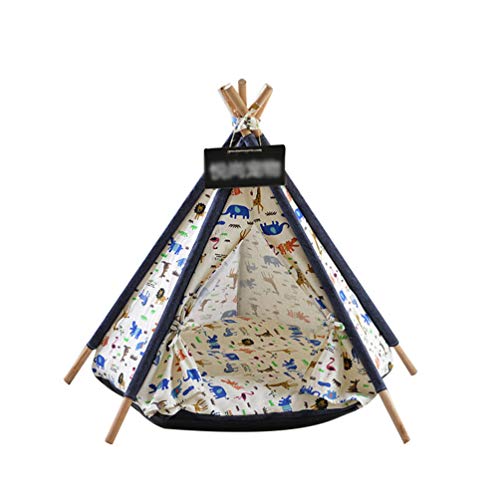 Yuncai Mascotas Teepee Perros Tienda de Mascotas Casa de Perros Gato Extraíble Casa de Juegos (Style#2, M)