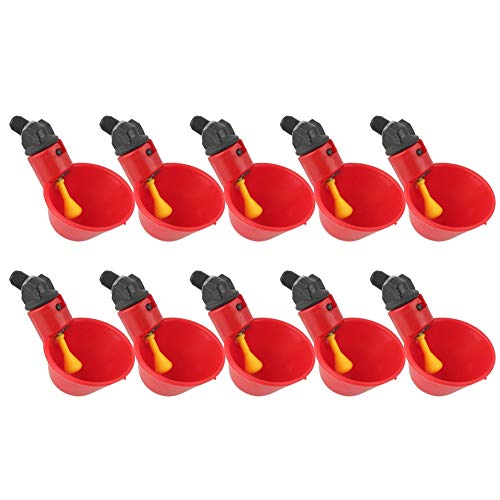 Aeloa Comedero de Pollo para bebederos de Pollo para bebederos de Aves 10PCS Comedero para bebederos de Agua para bebederos de Aves de Corral para Ganado Gallina de Pollo