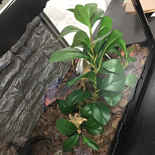 Balacoo Plantas trepadoras de Reptiles, Ramas de árboles de Reptiles simuladas, Adornos de decoración de Plantas realistas de terrarios para Reptiles y Anfibios