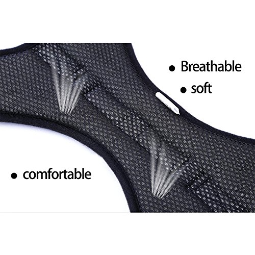 Bello Luna Arnés para perros Ajustable Arnés para chaleco refletivo con manija y silla acolchada Style-Black / L