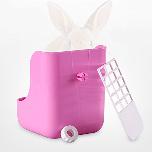 Bunny Rabbit Supplies Totoro - Cuenco para gatos con forma de conejo holandés, dos en uno, para mascotas, productos de aves de corral, cobayas, césped y conejo