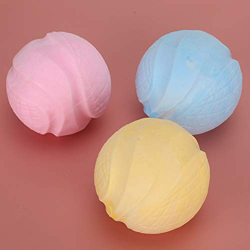 Cikonielf 3Pcs Pelota de Tenis Pelota para morder Mascotas Limpieza de Dientes de Perro Juguete Molar Masticar Pelota interactiva para Mascotas para Entrenamiento de molienda de Mascotas
