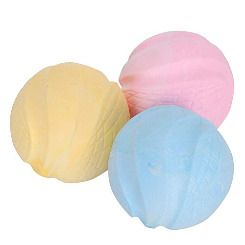 Cikonielf 3Pcs Pelota de Tenis Pelota para morder Mascotas Limpieza de Dientes de Perro Juguete Molar Masticar Pelota interactiva para Mascotas para Entrenamiento de molienda de Mascotas