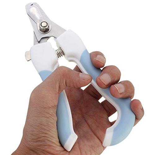 Cortauñas de uñas para Mascotas Clippers Cortador de Acero Inoxidable del Dedo del pie Cuidado de peluquería Canina Gatos Tijeras Mascota Herramienta Rosa S