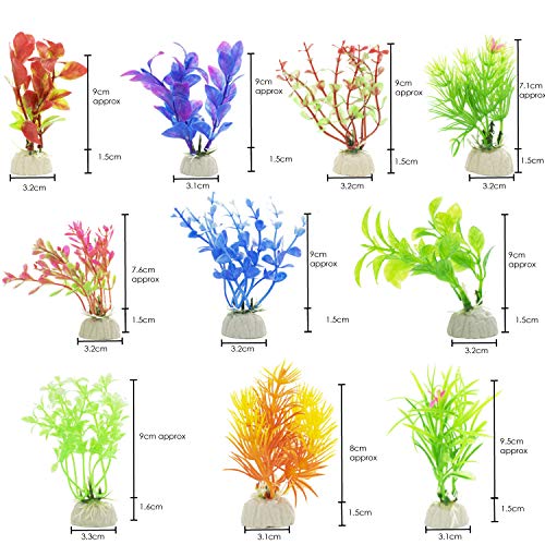 DIGIFLEX 10 x Plantas Artificiales Mezcladas de Plástico para Acuario