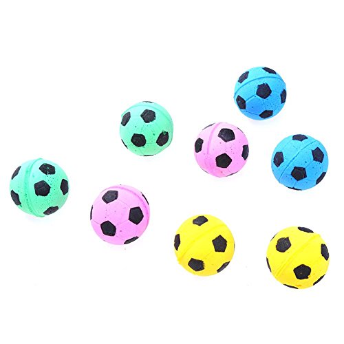 Everpert Juego DE 12 Pelotas de Espuma para Masticar y Jugar al Fútbol, para Perro, Gato