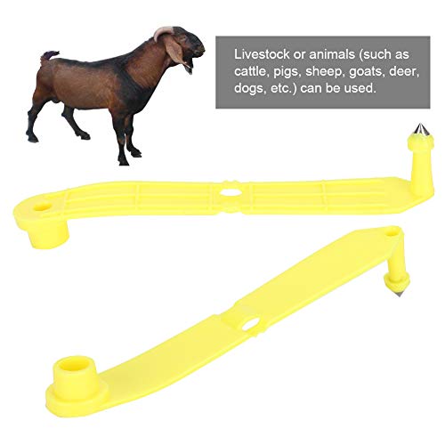Fdit 20pcs Etiquetas de Oreja para Ganado Etiquetas de Oreja de Oveja Universal Amarillas Accesorios de Animales de Granja para Cabra Cordero Ganado Vacas Identificación