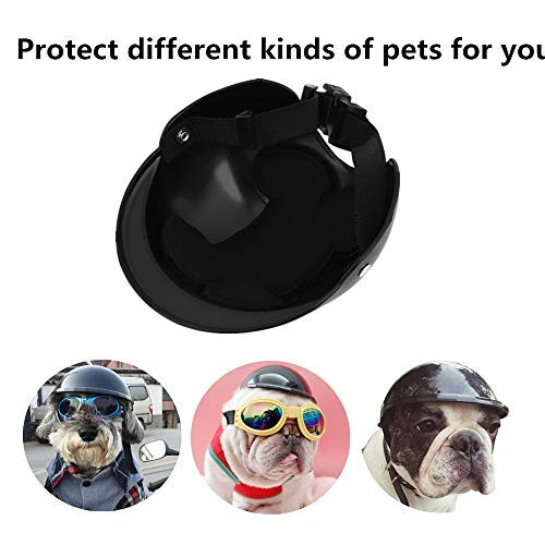 Fdit - Casco de plástico ABS para Mascota, Casco de Motocicleta, Casco de Bicicleta, Gorro de plástico ABS para Mascotas