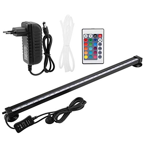 FOTABPYTI Lámpara de Tanque de Peces, luz de Burbuja de Tanque de Peces Luz LED subacuática con Control Remoto Kit de luz de Acuario(46cm)
