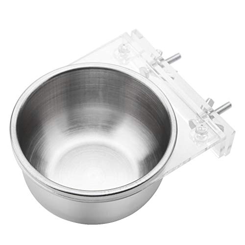 FTVOGUE Cuencos para Perros Cuencos para Colgar con Abrazadera Mascotas Loro Periquito Comedero Plato para Gatos Reptiles Loro Periquito Jaula Agua Alimentación