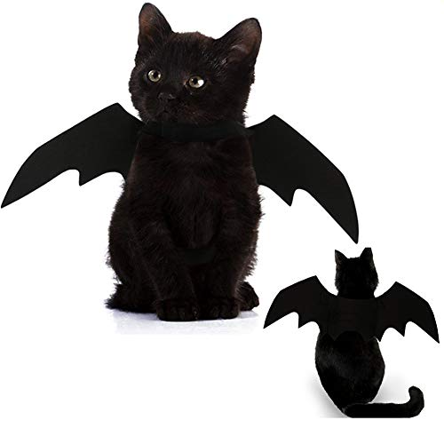 Glodenbridge Halloween Pet Dog Costume Vampire Wings Fancy Dress Costume Outfit Bat Wings Cats Dogs which Neck Circumference from 24-36cm Bust from 36-42cm