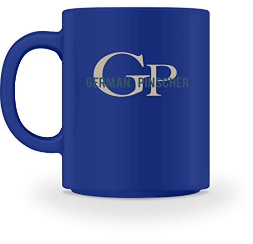 GP, German Pinscher - Pincho alemán, perro, soporte para perros, criador de perros, criador, perro, taza, Cerámica, azul real, M