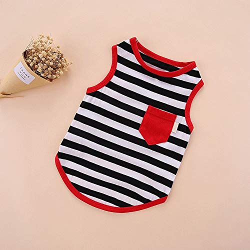Handfly Perro Mascota Cachorro Raya Camiseta Ropa Perro pequeño Chaleco Camisetas Verano Camiseta para niños Ropa para Perros pequeños Gatos