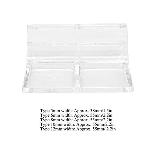 Hffheer 20Pcs Clip de Cubierta de Vidrio de Acuario Clips de Tapa Universal de acrílico para acuarios sin Montura Soporte de Cubierta de Vidrio de Acuario de acrílico de Color Claro(10mm)
