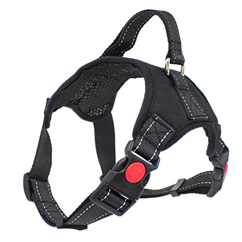 Hollyde Arnés para Perro de Reflectante, Ajustable Arnés de Perro Oxford Nylon Durable para Caminar y Entrenar (M)