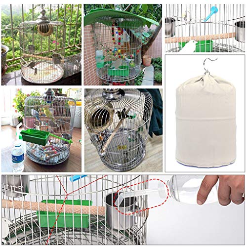 Jaulas de pájaros de Acero Inoxidable Huecas Jaulas de pájaros de tordo Casas de pájaros de estornino Pinzón Canario de Aves caninas para Mascotas (tamaño : 30CM)