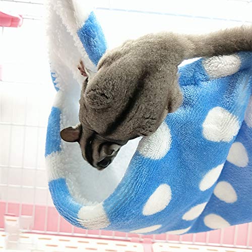 JKGHK Jaula para Animales pequeños Hamaca Sugar Glider Hammock Hamster Cage Accesorios para Chinchilla Parrot Sugar Glider Hurones Rata Hamster Rata Jugar Dormir 2PCS,Gris