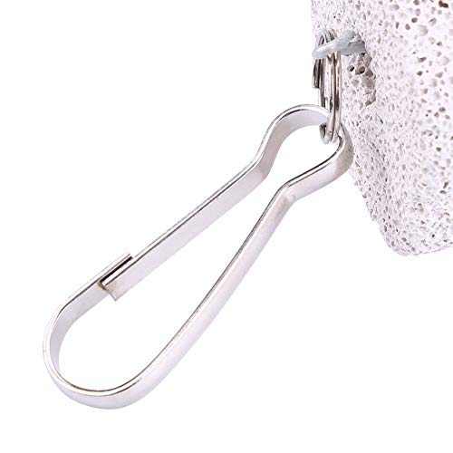 Juguete Forma de Cadena Columpio de Piedra de Molienda Jaula Molar Hámster Loro Dientes de Ave Colgante Masticar Mineral Gris Claro