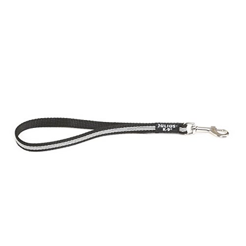 Julius-K9 218KF-NL Correa Tubular de IDC para Perros, Líder de Tráfico Corto, 35 x 14 mm, Negro