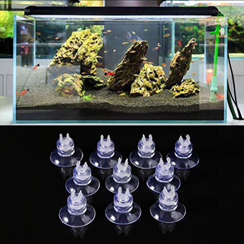 JunYe - 10 ventosas para Acuario para Bomba de Tanque de Peces, Soporte para Tubo de Aire