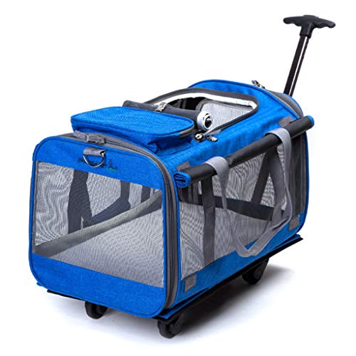 Kays Silla de Ruedas para Perros Ajustable Rueda Plegable for Mascotas, Soporte for Mascotas, Cochecito for Mascotas diseñado for Perros, Gatos, diseño de Rueda de Silencio giratoria de 360 ​​° (46