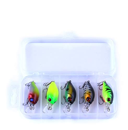 Kits De Señuelo De Pesca Minnow Flotante De Colores Brillantes Jig De Cebo De Señuelo Juego De Gancho De Pesca Con Caja De Aparejos De Pesca,Realista Regalo Maravilloso Para Pescadores Duradero Y Eco