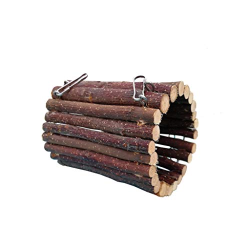 Lailongp Wooden Animal Tunnel Kauspielzeug de conejos de hámster-hámster-hámsters, el juguete toca, madera, Cadena colgante modelo de doble uso., m