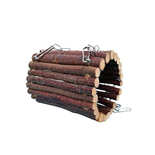 Lailongp Wooden Animal Tunnel Kauspielzeug de conejos de hámster-hámster-hámsters, el juguete toca, madera, Cadena colgante modelo de doble uso., m