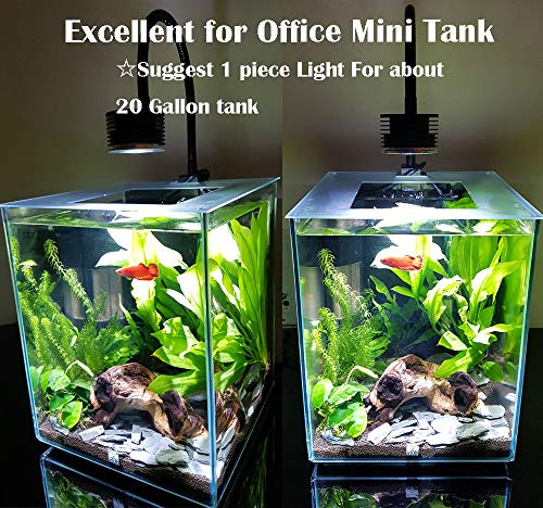 Leite Lámpara de Acuario, iluminación LED para Plantas de Acuario Peces de Coral Marino 30~60cm (F20 Agua Dulce)