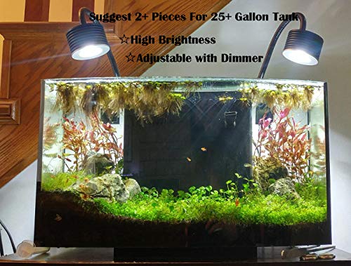 Leite Lámpara de Acuario, iluminación LED para Plantas de Acuario Peces de Coral Marino 30~60cm (F20 Agua Dulce)