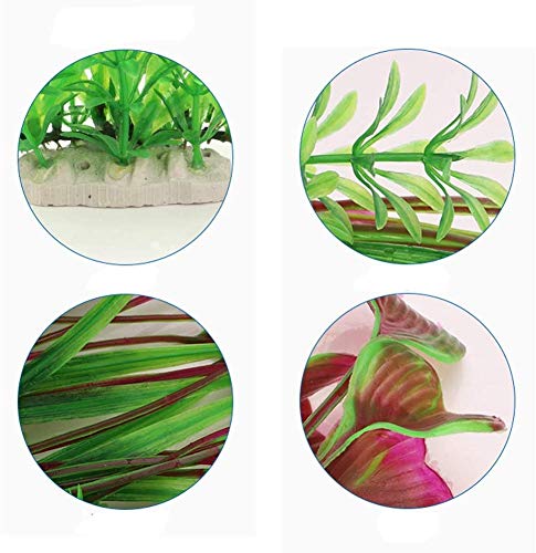 LYQZ Fish Tank Simulación Amor Agua Las Malas Hierbas, Las Grandes Plantas de Acuario Artificiales de plástico Tanque de Peces Plantas Decoración del Ornamento de Seguro for Todos los Peces