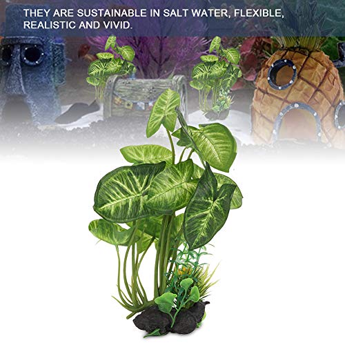 Minnya Artificial Césped Submarino Realista Acuario Plástico Planta Verde Tanque de Peces Coral Planta Vívido Acuario Paisaje Decoración Ornamento Paisaje