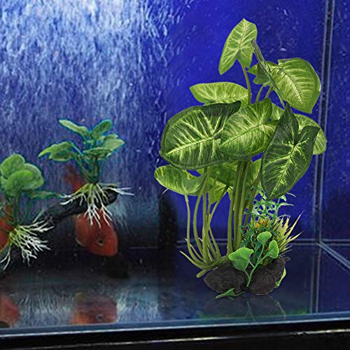 Minnya Artificial Césped Submarino Realista Acuario Plástico Planta Verde Tanque de Peces Coral Planta Vívido Acuario Paisaje Decoración Ornamento Paisaje