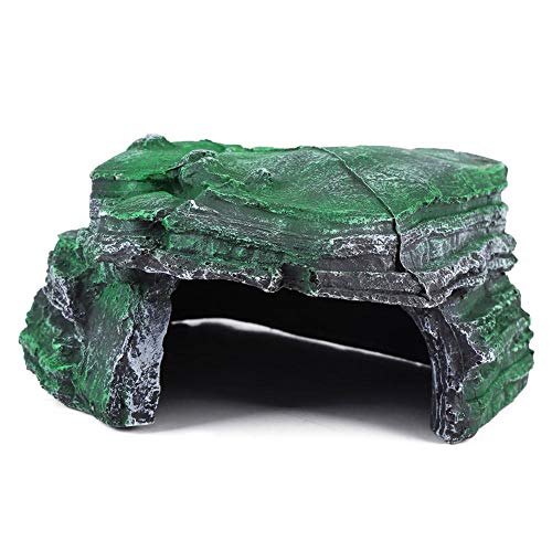 Mumusuki Hermoso Tanque Piedra Tortuga peregrino Plataforma de Escalada terraza decoración del Acuario para Peces repitle