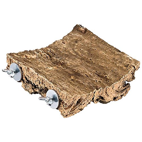 Percha para pájaros de corteza de corcho natural. Para sentarse y picar. Perchas de corcho para periquitos, canarios, loros y otras aves