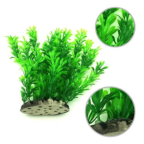 PietyPet Plantas acuáticas Artificiales, 7 Piezas Plantas Grandes de Acuario Decoraciones plásticas del Tanque de Peces, Planta de simulación Viva Criatura Acuario Paisaje