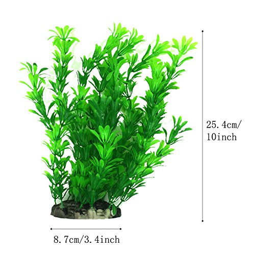 PietyPet Plantas acuáticas Artificiales, 7 Piezas Plantas Grandes de Acuario Decoraciones plásticas del Tanque de Peces, Planta de simulación Viva Criatura Acuario Paisaje