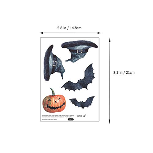 POPETPOP 42 Piezas Halloween Etiqueta de La Pared Decoración Truco Juego Dormitorio Pared Calcomanía Vinilo Removible Decoración del Hogar Barra Pegatinas