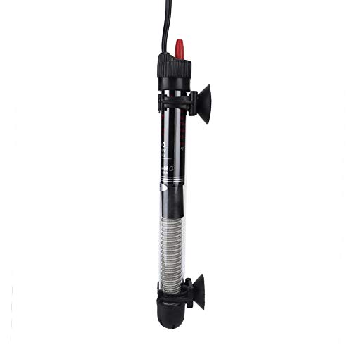 Pssopp Calentador de Acuario Calentador de Agua Sumergible de Vidrio para Tanque de Peces de 100 W con Temperatura Ajustable para Calentador Tropical Marino de Agua Dulce(Enchufe de la UE)
