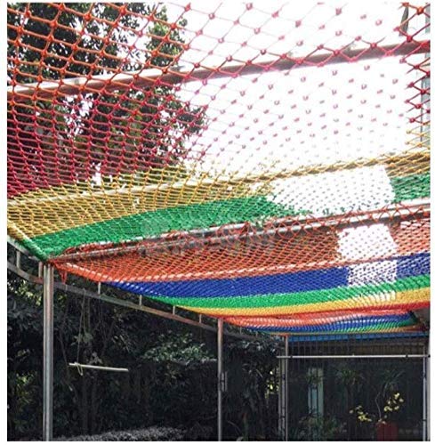 Red Fuerte y Segura Red de protección de balcón Red de Seguridad para niños, Red de Seguridad de trampolín Red de Cuerda de Nylon de Color Red Exterior Balcón Resistente a roturas Decoración