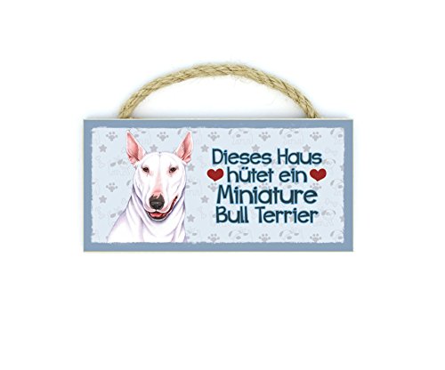 Sachen aus Blech Miniature Bull Terrier - Imán para Nevera con cordón (40 cm)