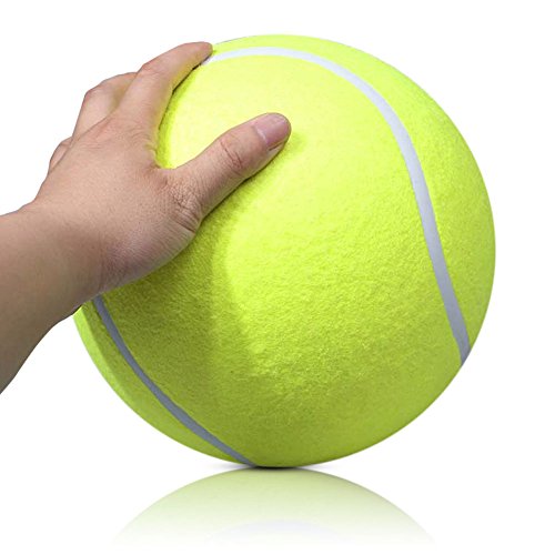 SHINAN Pelota de tenis gigante de 24 cm para mascotas, juguete de firma MEGA Jumbo Big pelota de tenis