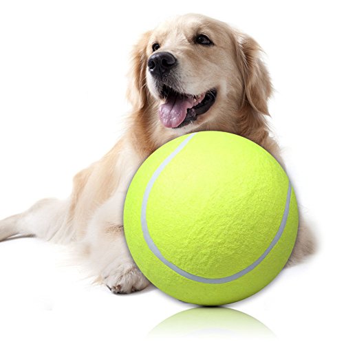 SHINAN Pelota de tenis gigante de 24 cm para mascotas, juguete de firma MEGA Jumbo Big pelota de tenis