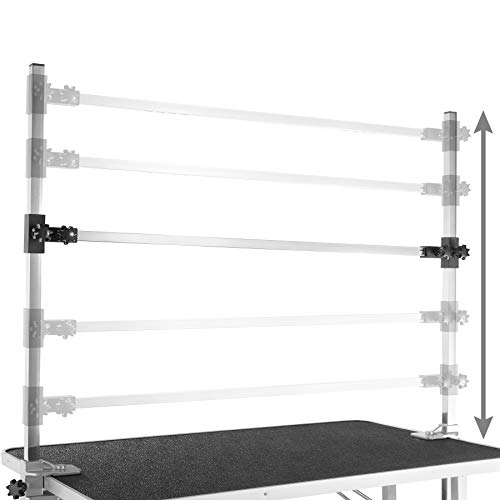 TecTake 402893 - Mesa de Aseo Canina de Acero, con Dos Correas, Ideal Perros Gatos Mascotas